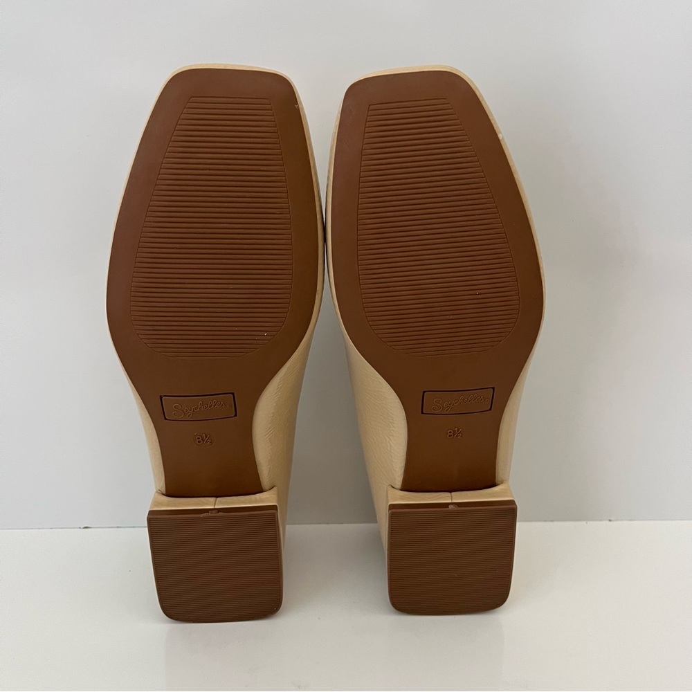 SEYCHELLES Penny V Square Toe Ballet Flat In Beige NEW - Picture 13 of 13